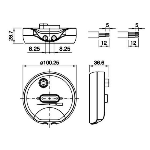 In-Line Universal Push Button Table/Floor Dimmer - Clear