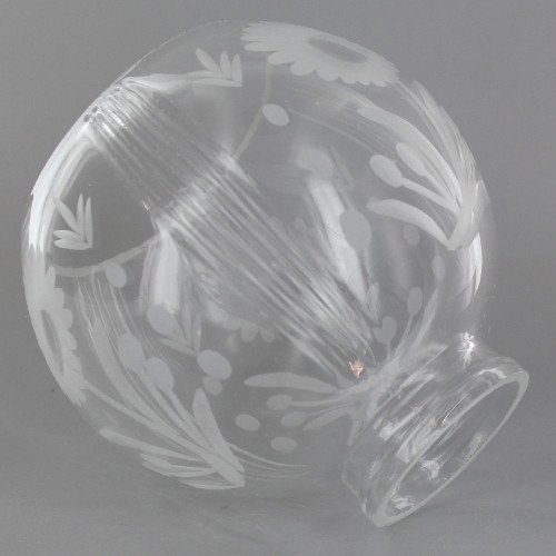 Clear Cut Decorated Ball Shade with 2-1/4in. Neck