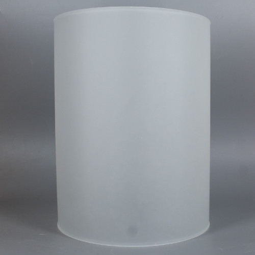 3in Diameter X 10in Height Acid Etched Frosted Glass Cylinder