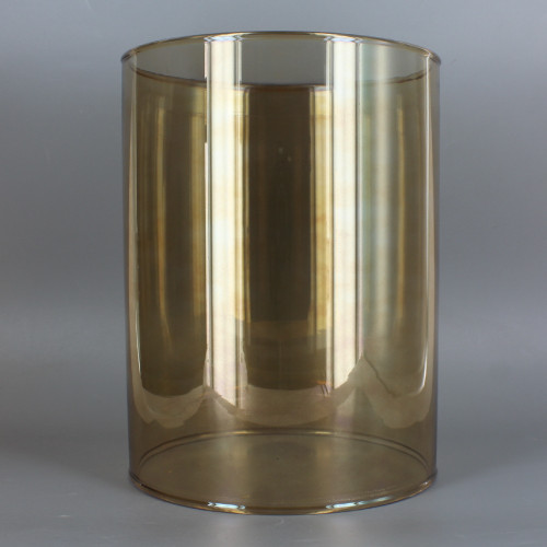 3in Diameter X 10in Height Smoked Finish Clear Glass Cylinder