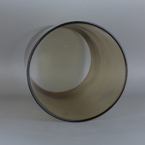 5in Diameter X 12in Height Smoked Finish Clear Glass Cylinder