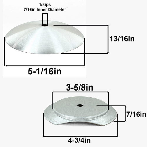 4in Steel Neckless Ball Holder Set with Cover and Insert - Unfinished Aluminum