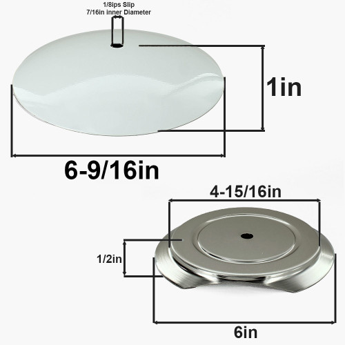 5-1/4in. Neckless Holder Set with Insert and White Cover For Glass Balls with 5-1/4in. Opening