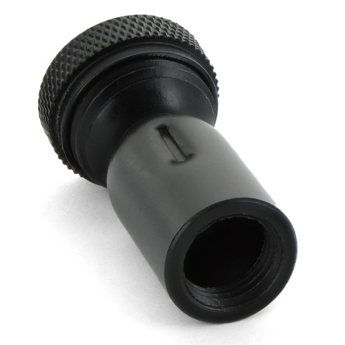 1/8ips. Threaded  Black Powdercoated Brass Mini Hang Straight for 5/8in Hole Canopies.