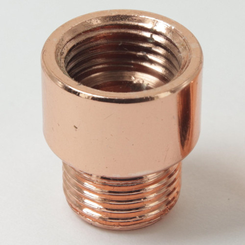 1/8ips Male X 1/8ips Female Polished Copper Finish Straight Nozzle