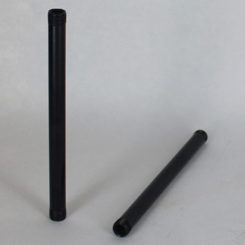 9in Long X 1/8ips (3/8in OD) Male Threaded Black Powder Coated Steel Pipe
