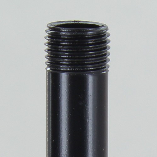 10in Long X 1/8ips (3/8in OD) Male Threaded Black Powder Coated Steel Pipe