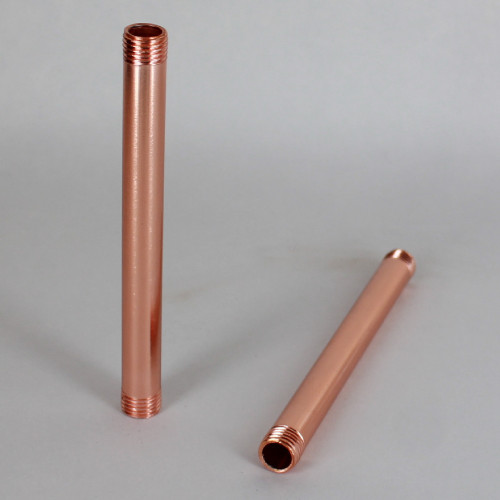 7in Long X 1/4ips (1/2in OD) Male Threaded Polished Copper Finish Steel Pipe