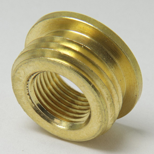 1/8ips. Female X 3/8ips. Male Thread Unfinished Brass Reducer with Shoulder