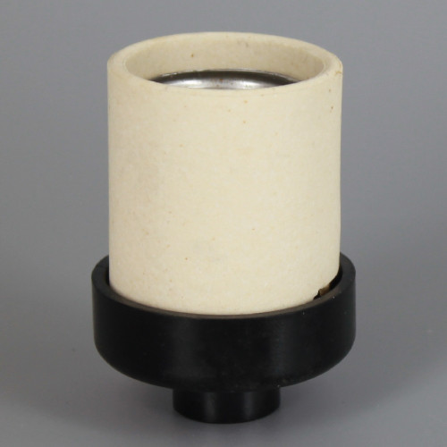 Unglazed Porcelain Keyless Socket with 1/8ips. Phenolic Cap