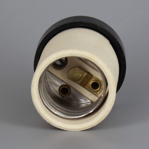 Unglazed Porcelain Keyless Socket with 1/8ips. Phenolic Cap