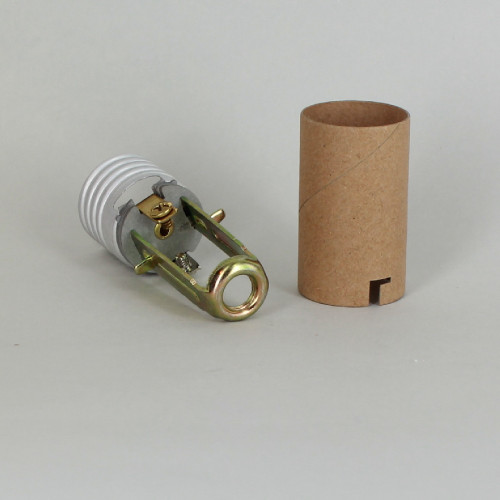 3in. E-26 Base Keyless Socket with 1/8ips. Hickey and Cardboard Insulator