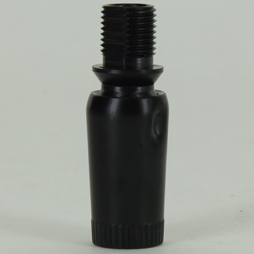 1/8IPS Threaded Brass Knurled Crimp Swivel - Black Powder Coated Finish