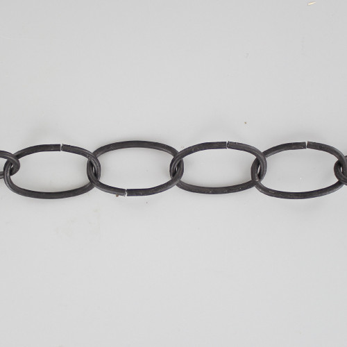 11 Gauge (3/32in.) Thick Steel Light Duty Lamp Chain - Black Powdercoat Finish