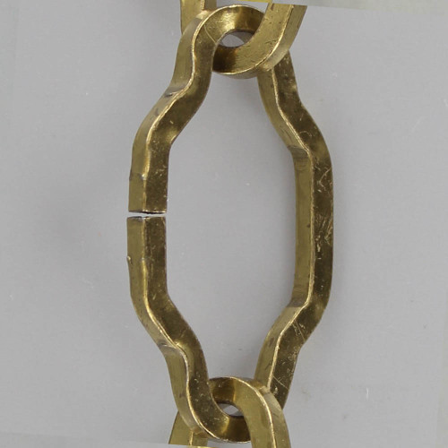 1/8in. Thick Steel Gothic Lamp Chain - Brass Plated