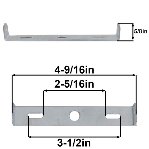 4-1/2in Screwless Face Side Mount Crossbar with 8/32 Tapped Side Holes