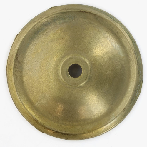 3-15/16in Diameter Unfinished Cast Brass Plain Bobesche with 7/16in slip center hole.