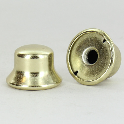 1/4-27 UNS - 7/8in Tall Top Hat Finial - Brass Plated