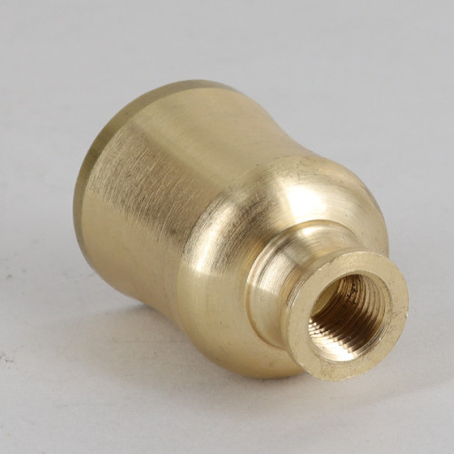 1/8ips - 1in Diameter Turned Brass Plain Bell Cup - Unfinished Brass