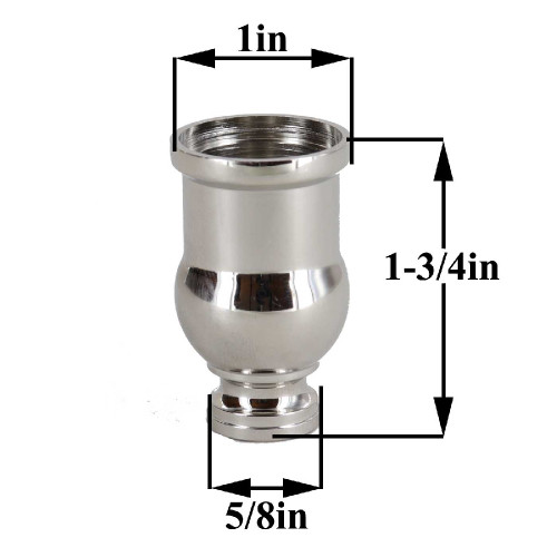 Small Brass Candle Cup - Polished Nickel Finish