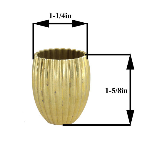 Ribbed Cup - Unfinished Brass