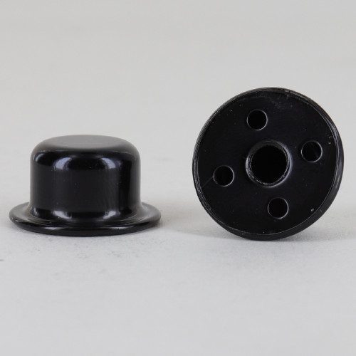 1/4-27 UNS - 7/8in Tall Top Hat Finial - Black Powdercoated