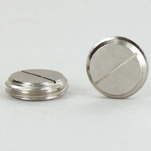 1/4ips Male Threaded - Slotted Plug - Polished Nickel