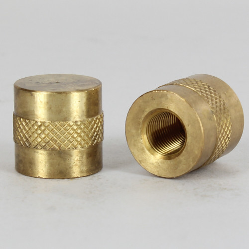 1/8ips - 3/4in x 3/4in - Knurled Finial - Unfinished Brass