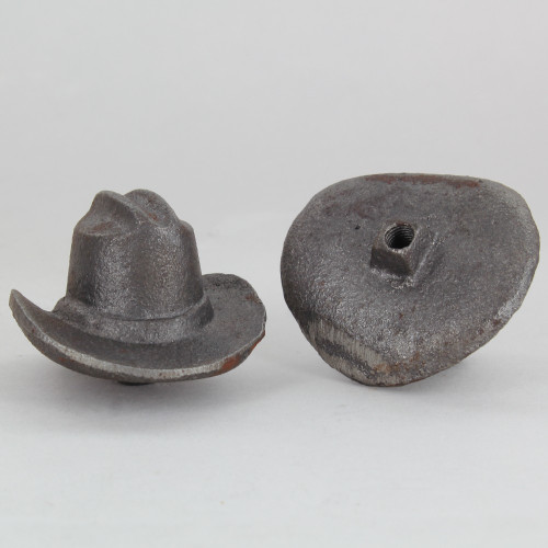 1/4-27 UNF - Cowboy Hat Finial - Cast Iron