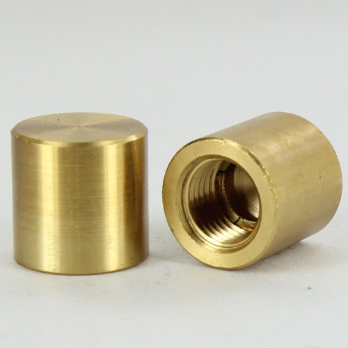 1/4ips - 3/4in x 3/4in Cylinder Finial - Unfinished Brass