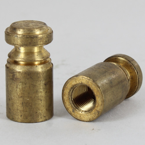 1/8ips - 5/8in X 1-5/16in Cylinder Finial - Unfinished Brass