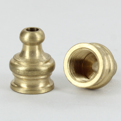 1/8ips - 1/2in x 3/4in Small Pyramid with Slip Center Hole - Unfinished Brass