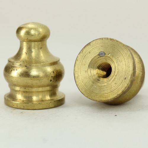 8/32 UNC - 1/2in X 5/8in Pyramid Finial - Unfinished Brass