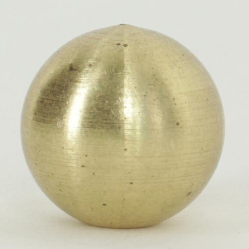 8/32 UNC Female Threaded Tapped Blind Hole - 5/8in. Diameter - Solid Brass Ball - Unfinished Brass