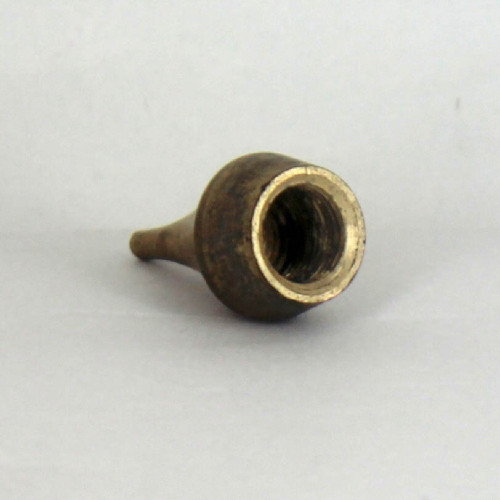 1/8ips - 3/4in x 1-1/8in Pointed Finial  - Unfinished Brass