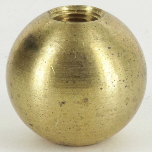 1-1/8in. Diameter Solid Brass Ball with 1/8ips Female Tapped All the Way Through Hole.