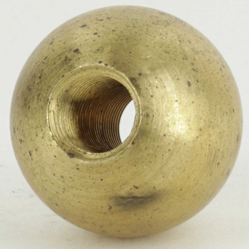 1-1/8in. Diameter Solid Brass Ball with 1/8ips Female Tapped All the Way Through Hole.