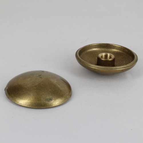 1/8ips Female Treaded - 70MM (2-3/4in) Diameter Half Ball Cap - Unfinished Brass