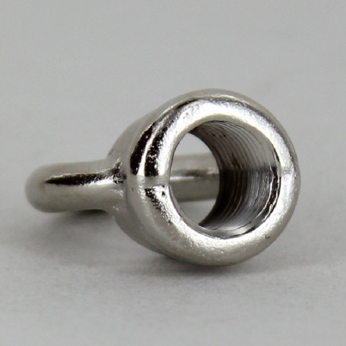 1/8ips. - Female Threaded - Heavy Duty Brass Baby Loop with Wire Way - Polished Nickel Finish