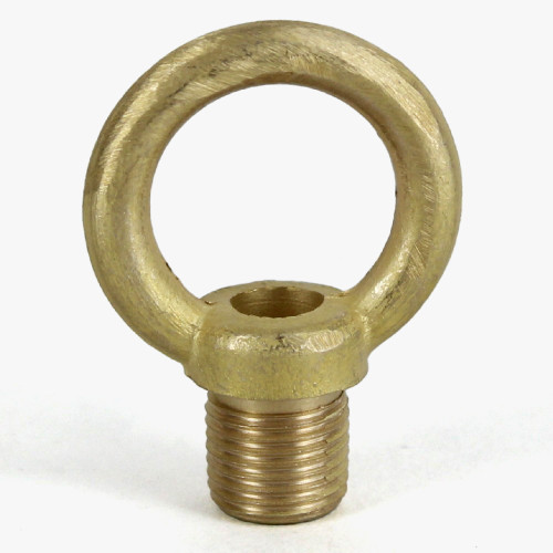 1/8ips. - Male Threaded - Brass Loop with Wire Way - Unfinished Brass
