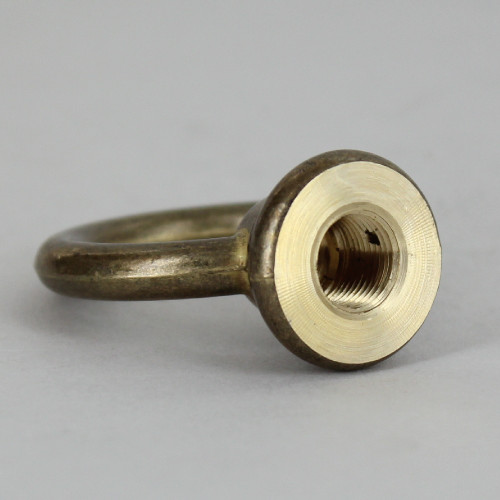 1/8ips - Female Threaded - Brass Colonial Loop with Wire Way - Unfinished Brass