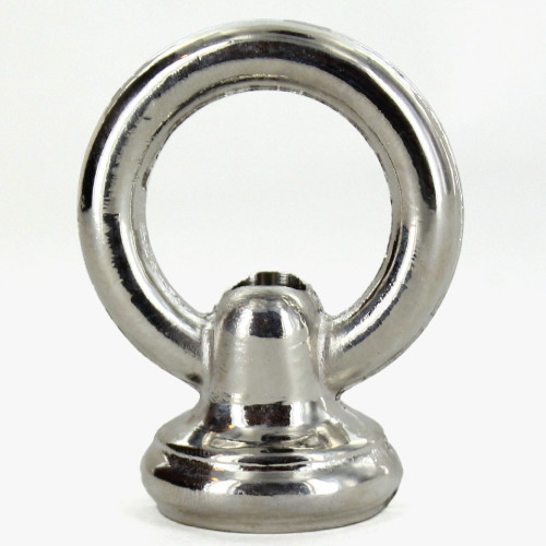 1/4ips - Female Threaded - Brass Heavy Duty Loop with Wire Way - Nickel Plated Finish