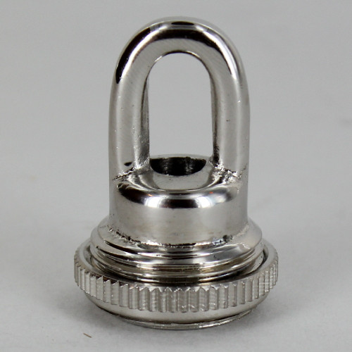 1/4ips - Female Threaded - Screw Collar Loop with Ring and Wire Way - Nickel Plated Finish