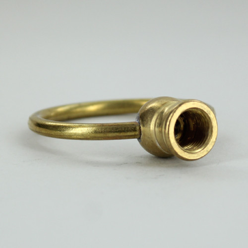 1/8ips. - Female Threaded - Brass Loop with Wire Way - Unfinished Brass
