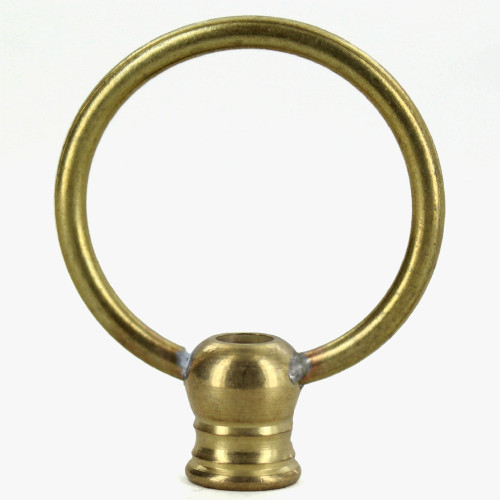 1/8ips. - Female Threaded - Brass Loop with Wire Way - Unfinished Brass