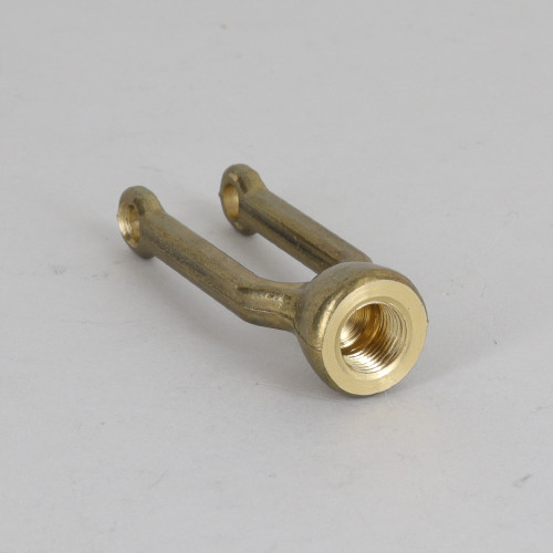 2-5/16in (58mm) Long 1/8ips Threaded Bracket for Round Pulleys Wheels.