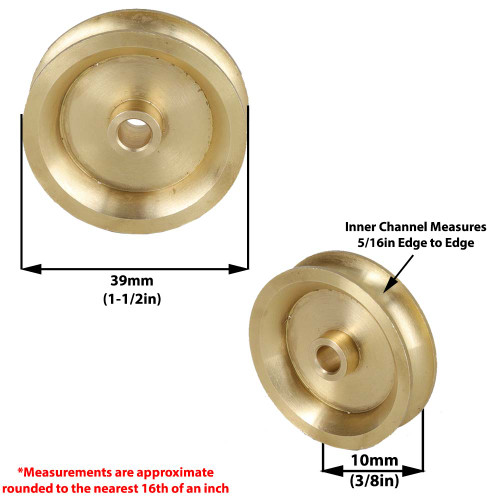 1-1/2in (39mm) Wheel for use with LOPYB50 and LOPYB70 Pulleys