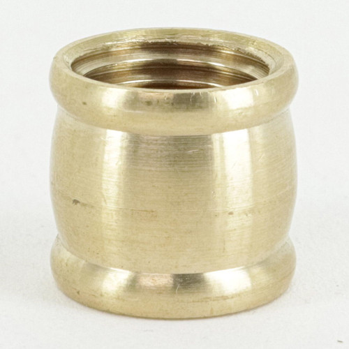 1/4ips. X 1/4ips. Female Threaded Unfinished Brass Barrel Coupling