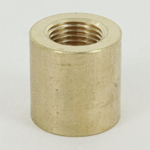 9/16in W X 5/8in H - 1/8ips. X 1/4ips. Female Threaded Unfinished Brass Straight Coupling