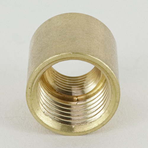 9/16in W X 5/8in H - 1/8ips. X 1/4ips. Female Threaded Unfinished Brass Straight Coupling
